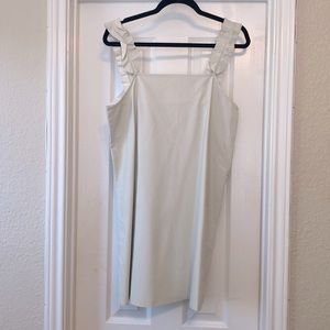 White Zara Faux Leather Dress